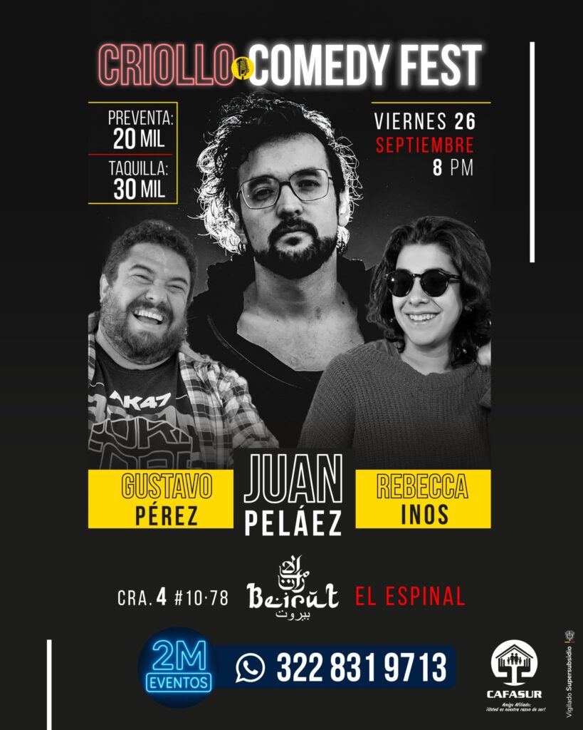 SHOW DE COMEDIA EN BEIRUT ESTE VIERNES 26 DE SEPTIEMBRE A LAS 8 PM