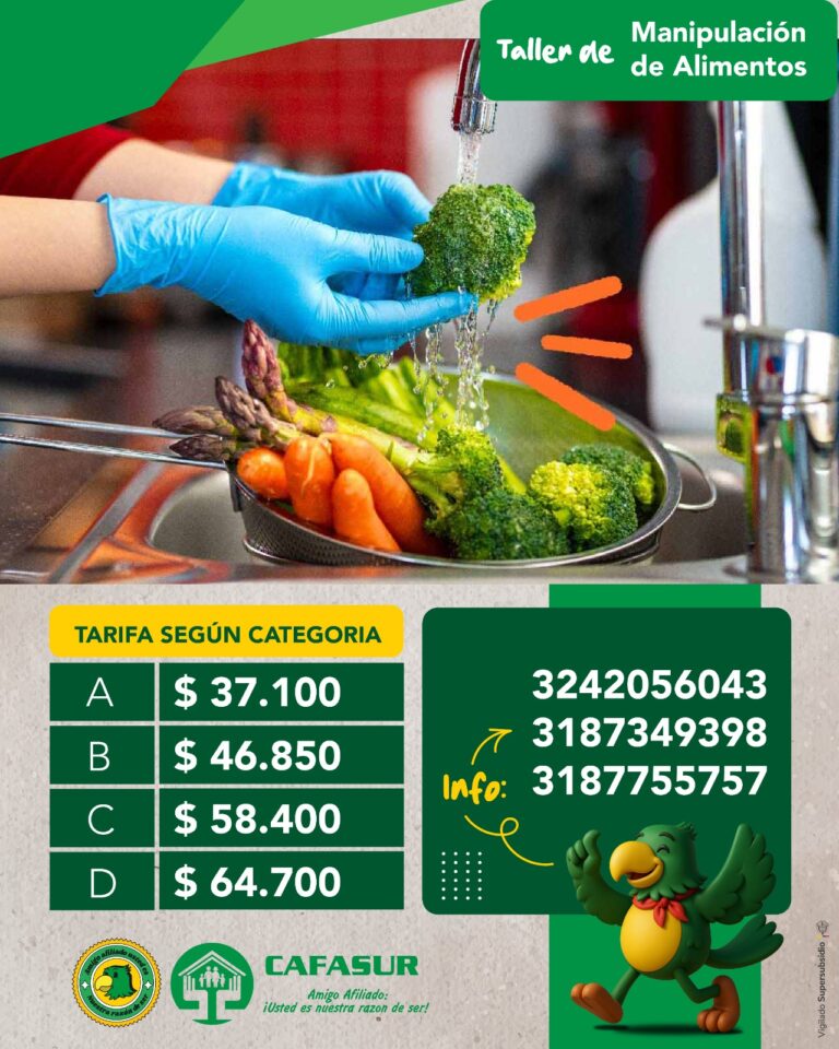 CURSO DE MANIPULACION DE ALIMENTOS