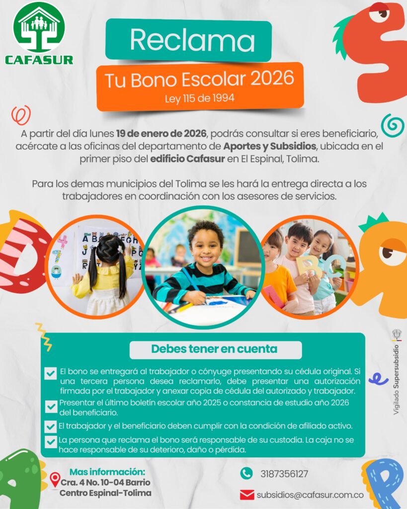 TU BONO ESCOLAR 2026