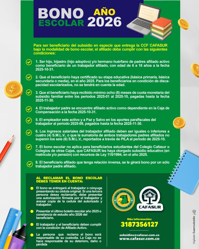 BONO ESCOLAR 2026