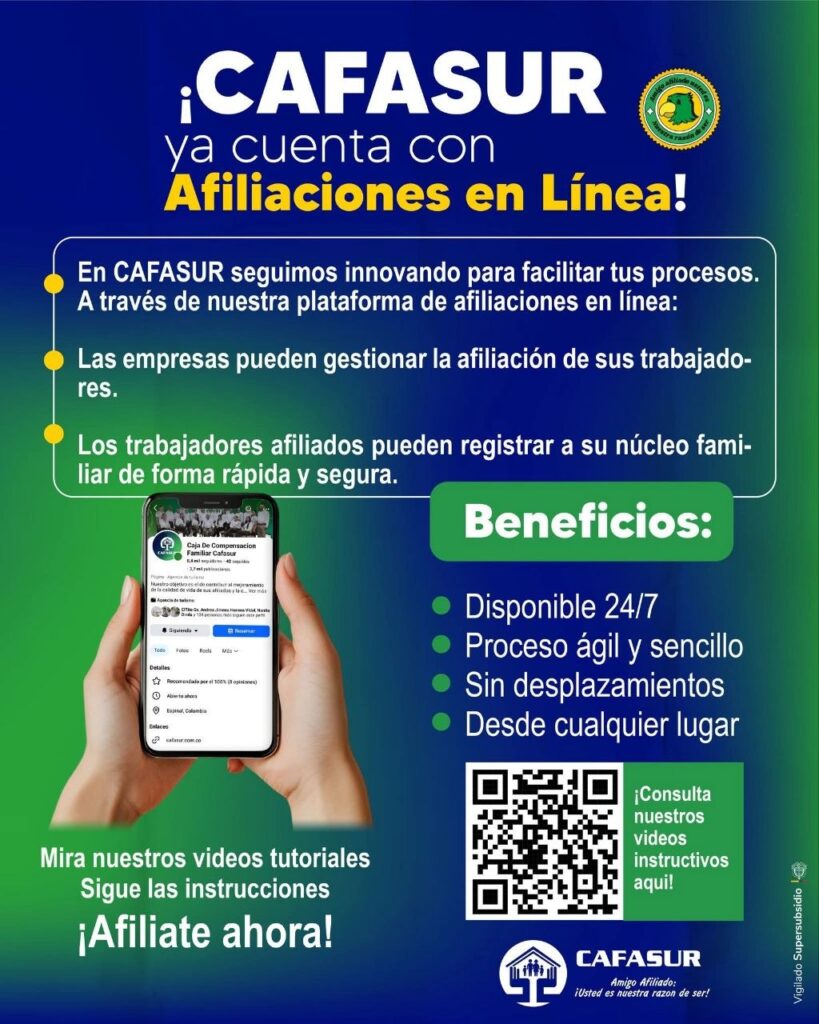 AFILIACIONES EN LINEA CON CAFASUR