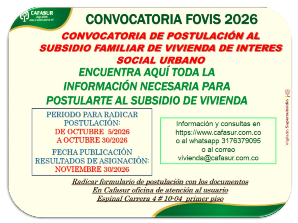 Poster Convocatoria Fovis 2026